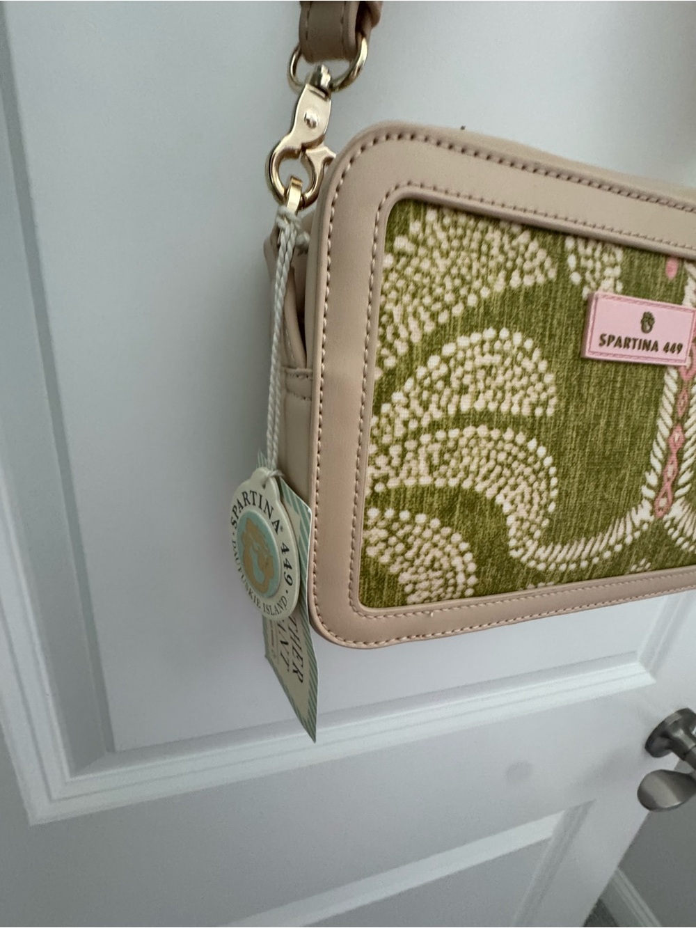 Spartina 449 Faye Crossbody bag in the Castillo Green Palms print, - Picture 8 of 9